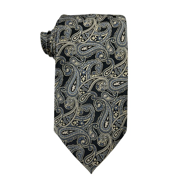 Platinum Designs Other - Platinum Designs Men's Necktie 3 1/4" x 58" Designer Black Gold Paisley Handmade